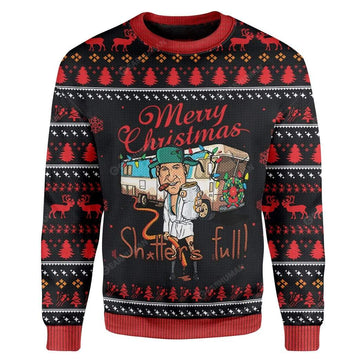 Gearhumans Ugly Merry Christmas Shutter's Full Custom Sweater Apparel