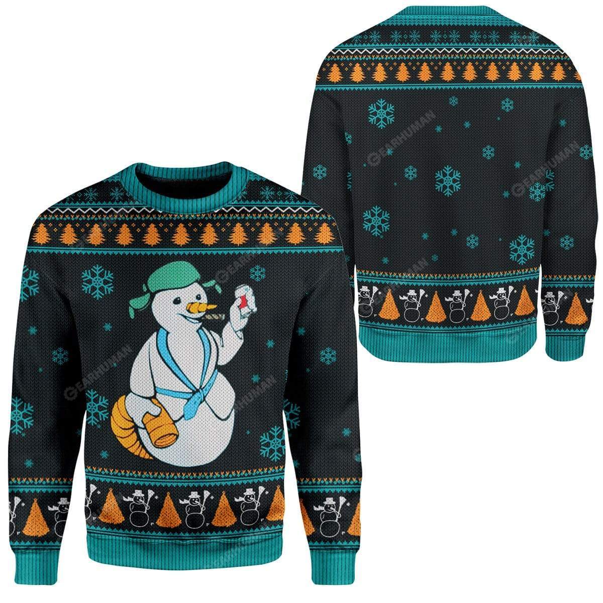 Ugly Merry Christmas Sh*tter's Full Snowman Custom T-Shirts Hoodies Apparel HD-AT0312194 3D Custom Fleece Hoodies 