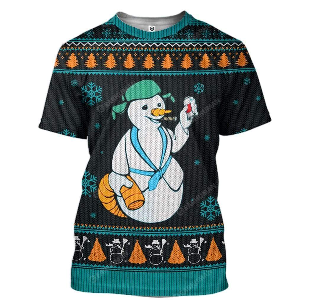 Ugly Merry Christmas Sh*tter's Full Snowman Custom T-Shirts Hoodies Apparel HD-AT0312194 3D Custom Fleece Hoodies T-Shirt S 