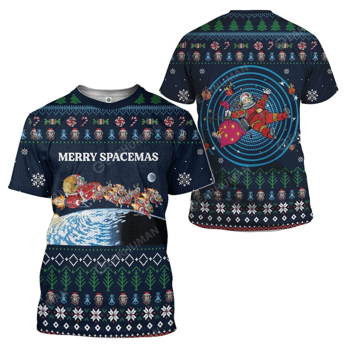 Ugly Merry Spacemas Custom T-shirt - Hoodies Apparel HD-DT18111916 3D Custom Fleece Hoodies 