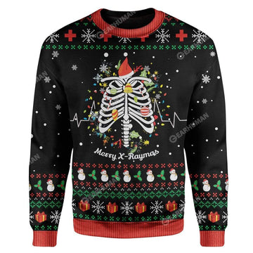 Gearhumans Ugly Merry X-Raymas Custom Sweater Apparel