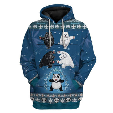 Ugly Panda Fusion Christmas Custom T-Shirts Hoodies Apparel AN-TA0212193 3D Custom Fleece Hoodies Hoodie S 