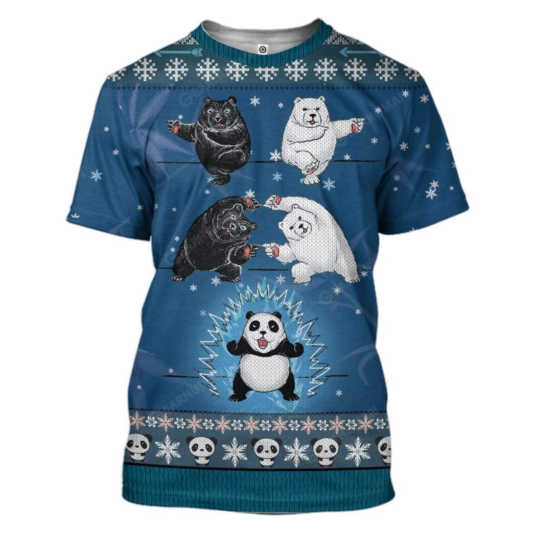 Ugly Panda Fusion Christmas Custom T-Shirts Hoodies Apparel AN-TA0212193 3D Custom Fleece Hoodies T-Shirt S 