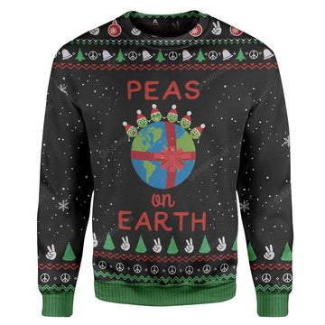 Gearhumans Ugly Peas On Earth Custom Sweater Apparel