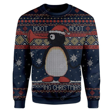 Ugly Penguin Custom Sweater Apparel HD-TT13111915 Ugly Christmas Sweater Long Sleeve S 