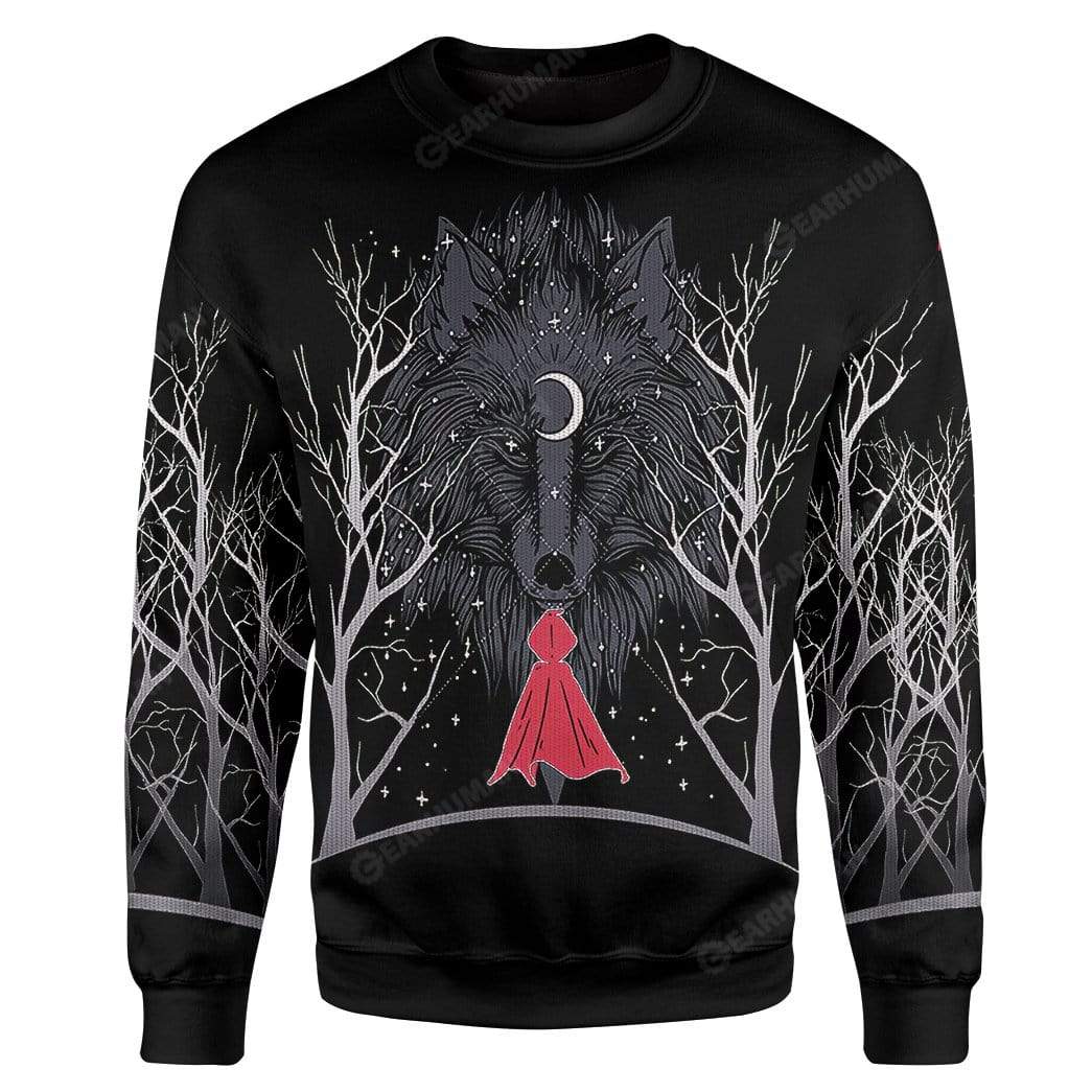 Ugly Red Riding Hood Custom T-shirt - Hoodies Apparel HD-DT07111911 Ugly Christmas Sweater Long Sleeve S 