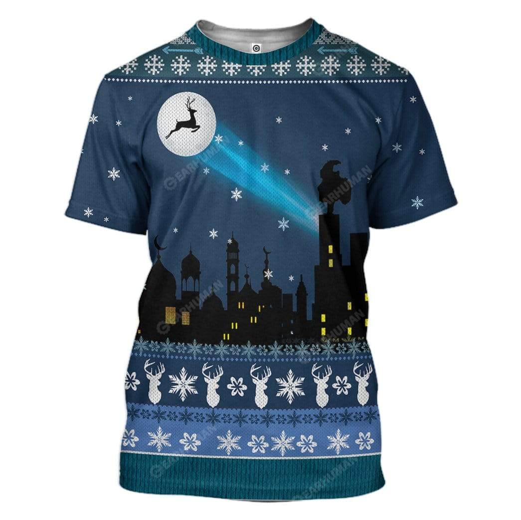 Ugly Reindeer Signal Light Up Christmas Custom T-Shirts Hoodies Apparel HD-TA2911196 3D Custom Fleece Hoodies T-Shirt S 