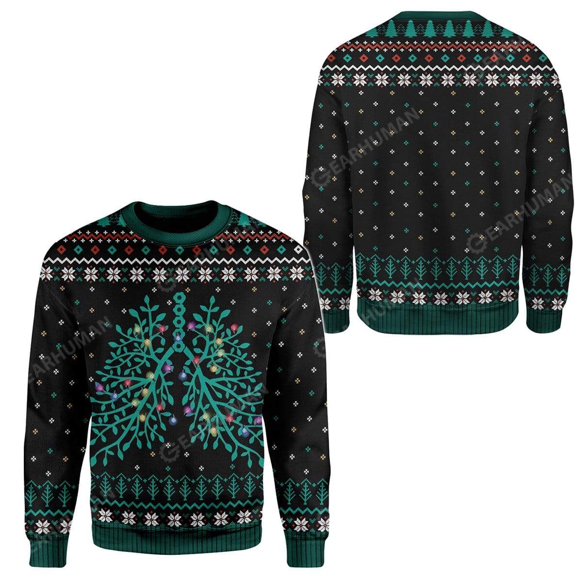 Ugly Respiratory Christmas Lights Custom Sweater Apparel HD-TA2611197 Ugly Christmas Sweater 