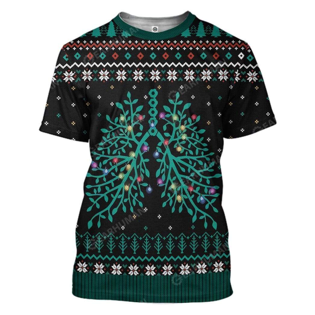 Ugly Respiratory Christmas Lights Custom T-Shirts Hoodies Apparel HD-TA2611197 3D Custom Fleece Hoodies T-Shirt S 