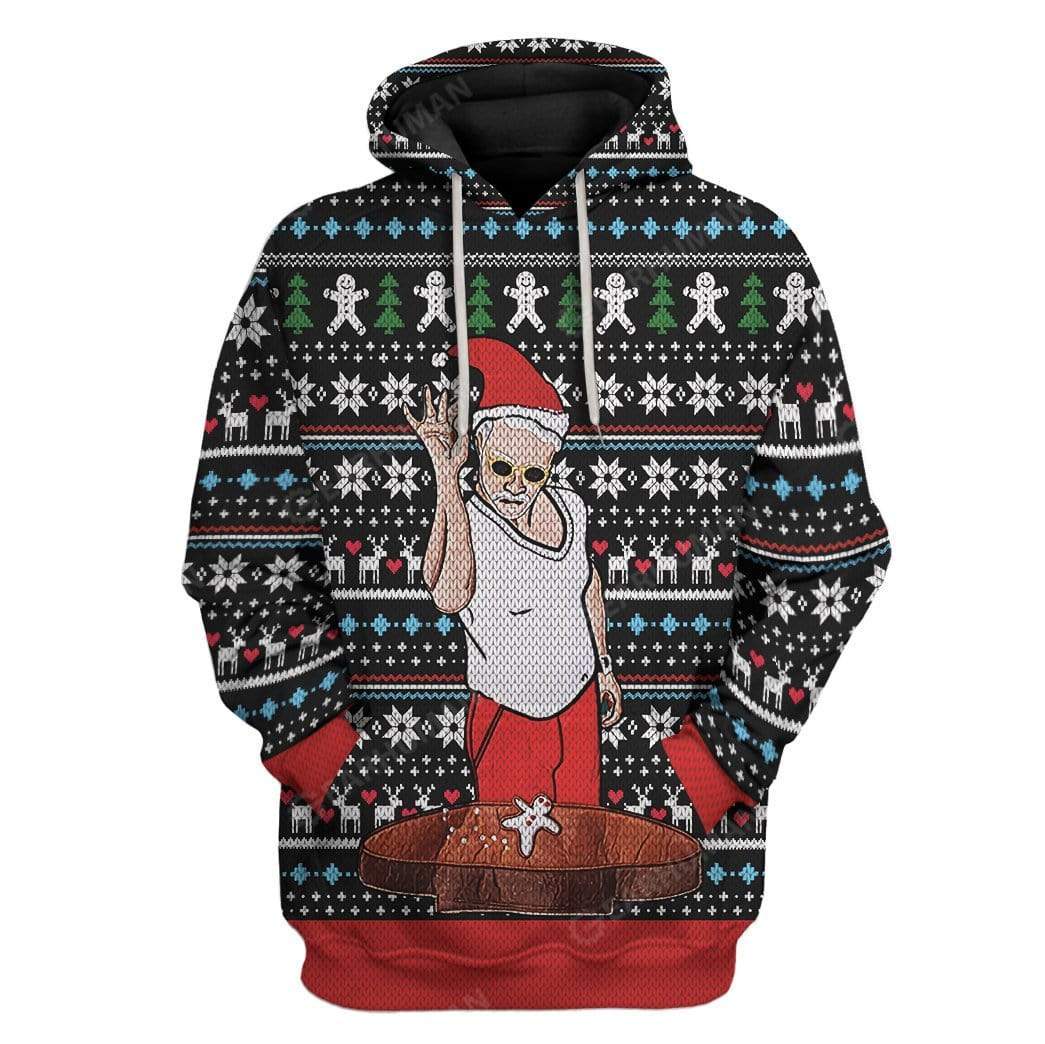 Ugly Santa Custom T-shirt - Hoodies Apparel HD-AT06111913 3D Custom Fleece Hoodies Hoodie S 