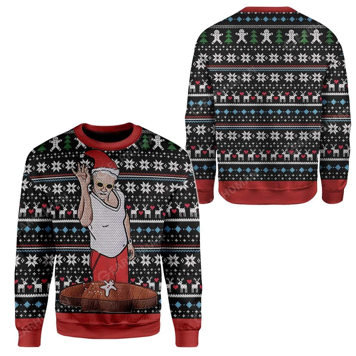 Ugly Santa Custom T-shirt - Hoodies Apparel HD-AT06111913 Ugly Christmas Sweater 