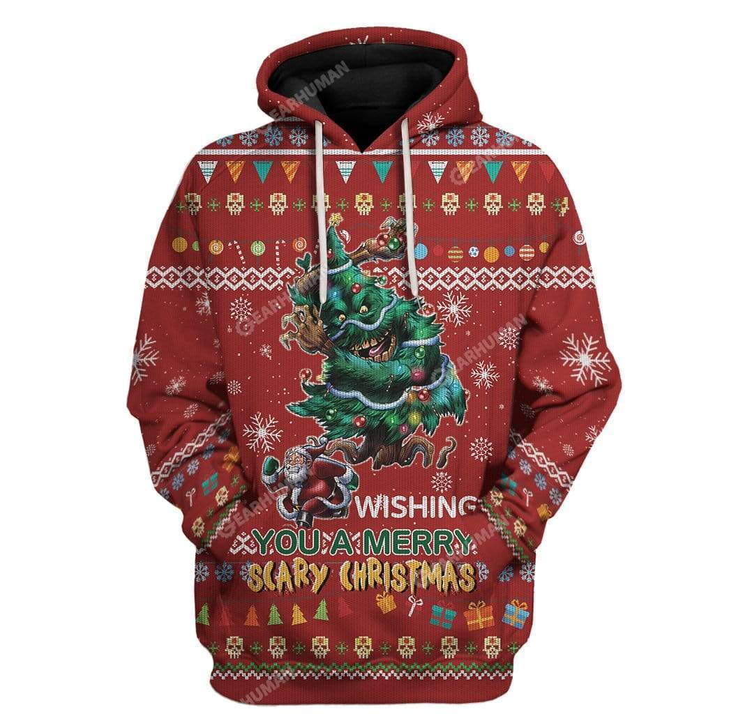 Ugly Santa Custom T-shirt - Hoodies Apparel HD-TA11111903 3D Custom Fleece Hoodies Hoodie S 