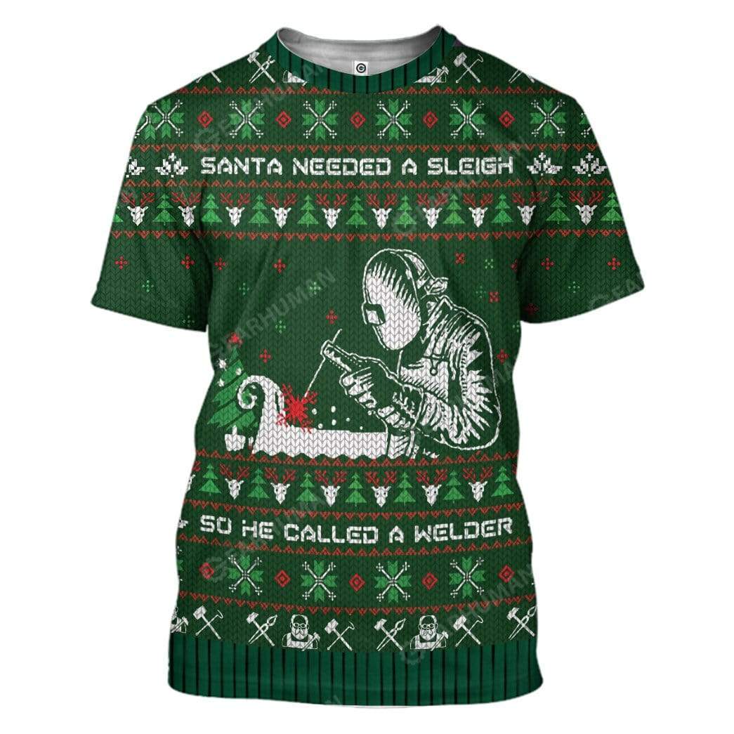 Ugly Santa Welder Hoodie T-Shirts Apparel HD-TA2811195 3D Custom Fleece Hoodies T-Shirt S 
