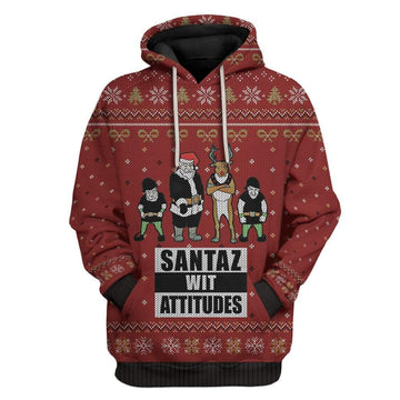 Gearhumans Ugly Santaz Wit Attitudes Custom T-shirt - Hoodies Apparel