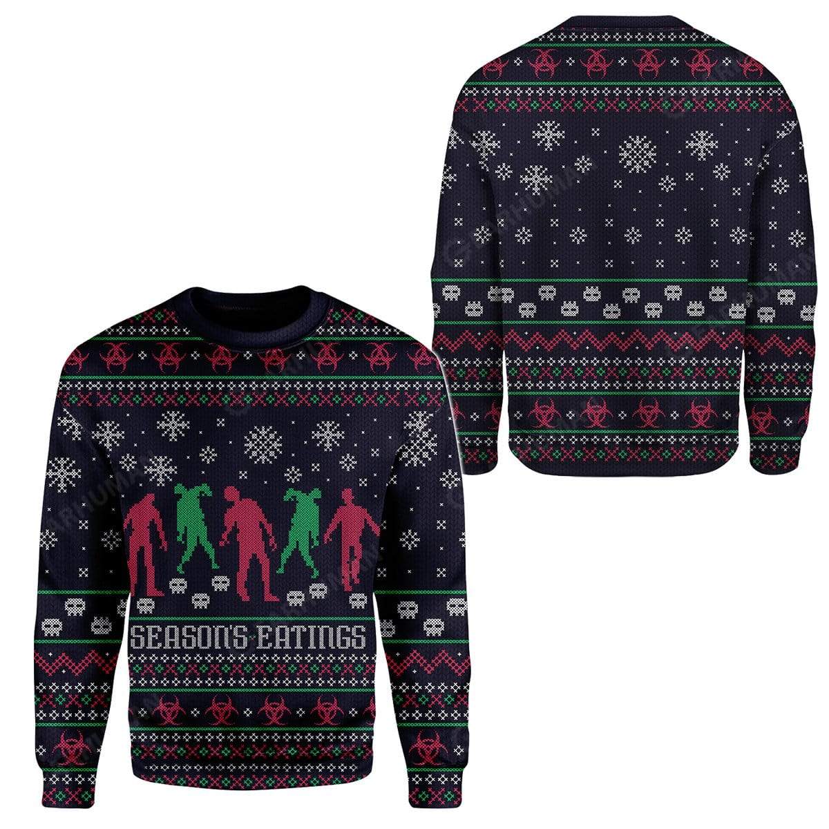 Ugly Season's Eatings Custom Sweater Apparel HD-TT14111912 Ugly Christmas Sweater 