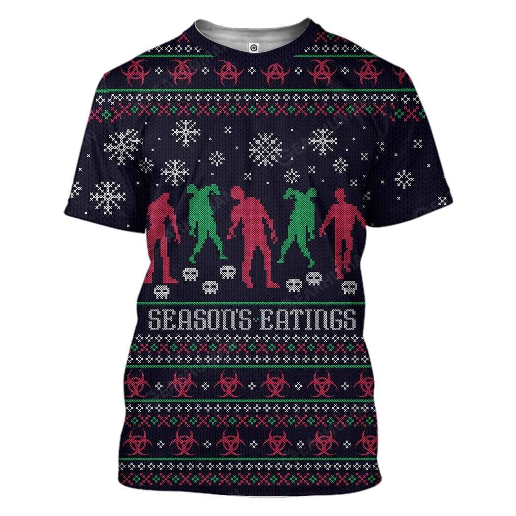 Ugly Season's Eatings Custom T-shirt - Hoodies Apparel HD-TT14111912 3D Custom Fleece Hoodies T-Shirt S 