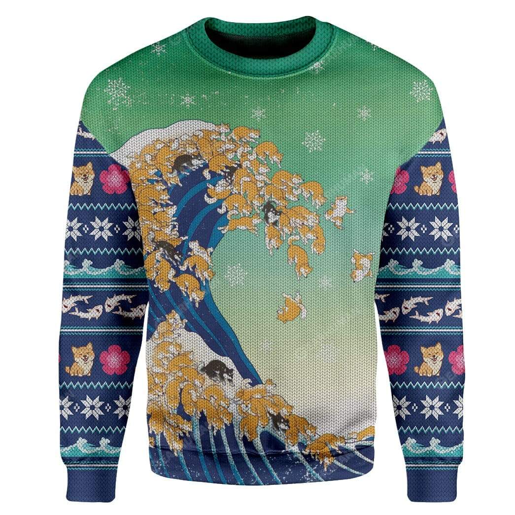 Ugly Shiba Custom Sweater Apparel HD-TA16111918 Ugly Christmas Sweater Long Sleeve S 