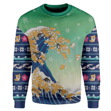 Gearhumans Ugly Shiba Custom Sweater Apparel