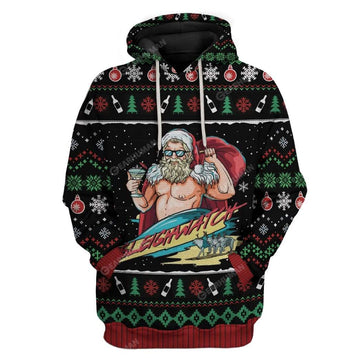 Ugly Sleighwatch Custom T-shirt - Hoodies Apparel HD-AT11111908 3D Custom Fleece Hoodies Hoodie S 