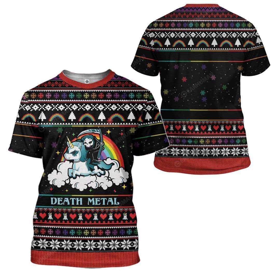 Ugly Sweater Death Metal Hoodie T-Shirts Apparel MS-QM28111911 3D Custom Fleece Hoodies 