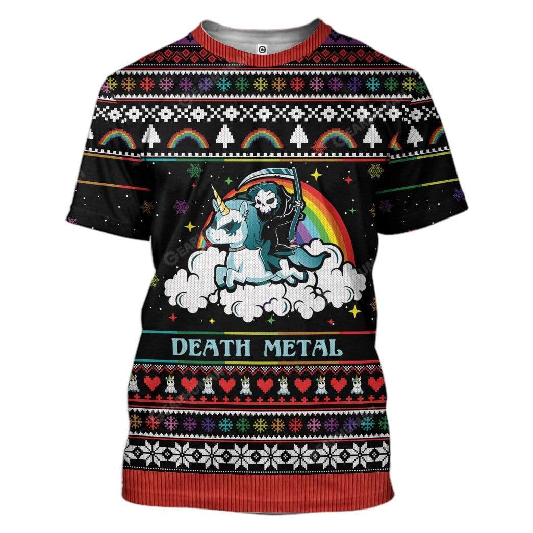 Ugly Sweater Death Metal Hoodie T-Shirts Apparel MS-QM28111911 3D Custom Fleece Hoodies T-Shirt S 