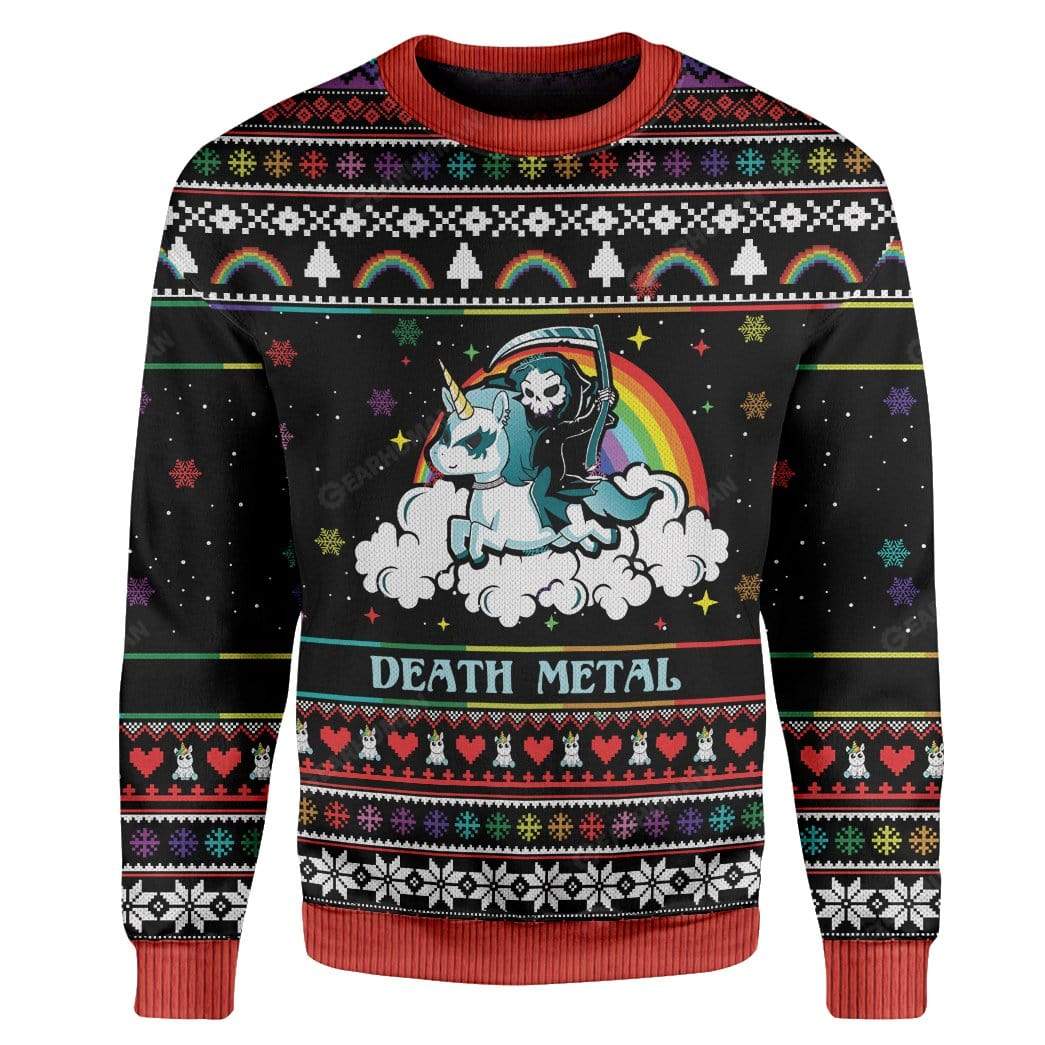 Ugly Sweater Death Metal Sweater Apparel MS-QM28111911 Ugly Christmas Sweater Long Sleeve S 