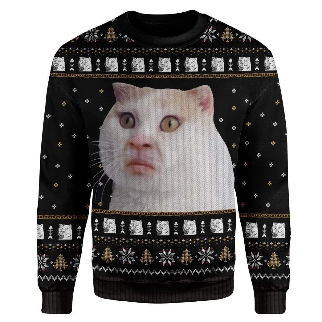 Ugly Terrifying Cat Custom T-Shirts Hoodies Apparel CT-AT1012194 3D Custom Fleece Hoodies Long Sleeve S 