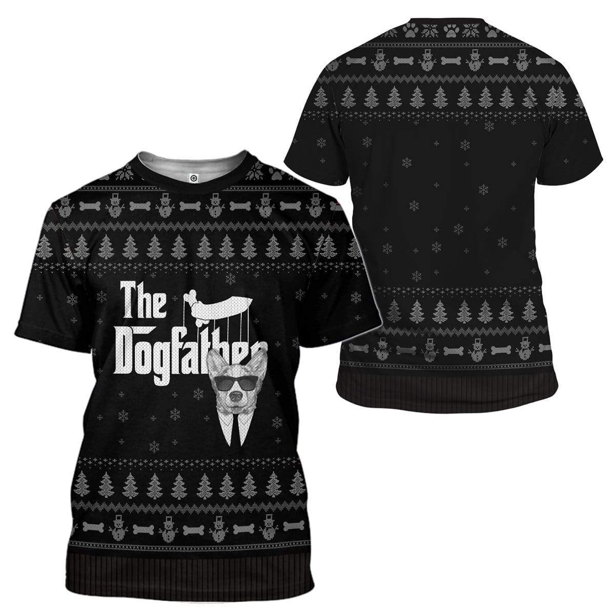 Ugly The DogFather Corgi Christmas Custom T-Shirts Hoodies Apparel DG-DT0612196 3D Custom Fleece Hoodies 