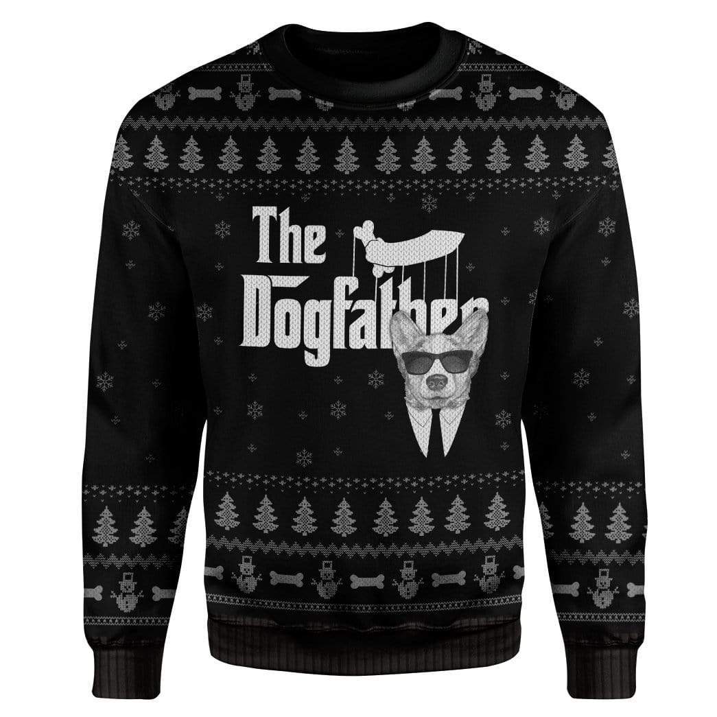 Ugly The DogFather Corgi Christmas Custom T-Shirts Hoodies Apparel DG-DT0612196 3D Custom Fleece Hoodies Long Sleeve S 
