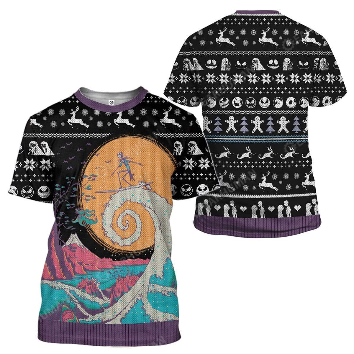 Ugly The Nightmare Before Christmas Custom T-shirt - Hoodies Apparel HD-TT16111912 3D Custom Fleece Hoodies 