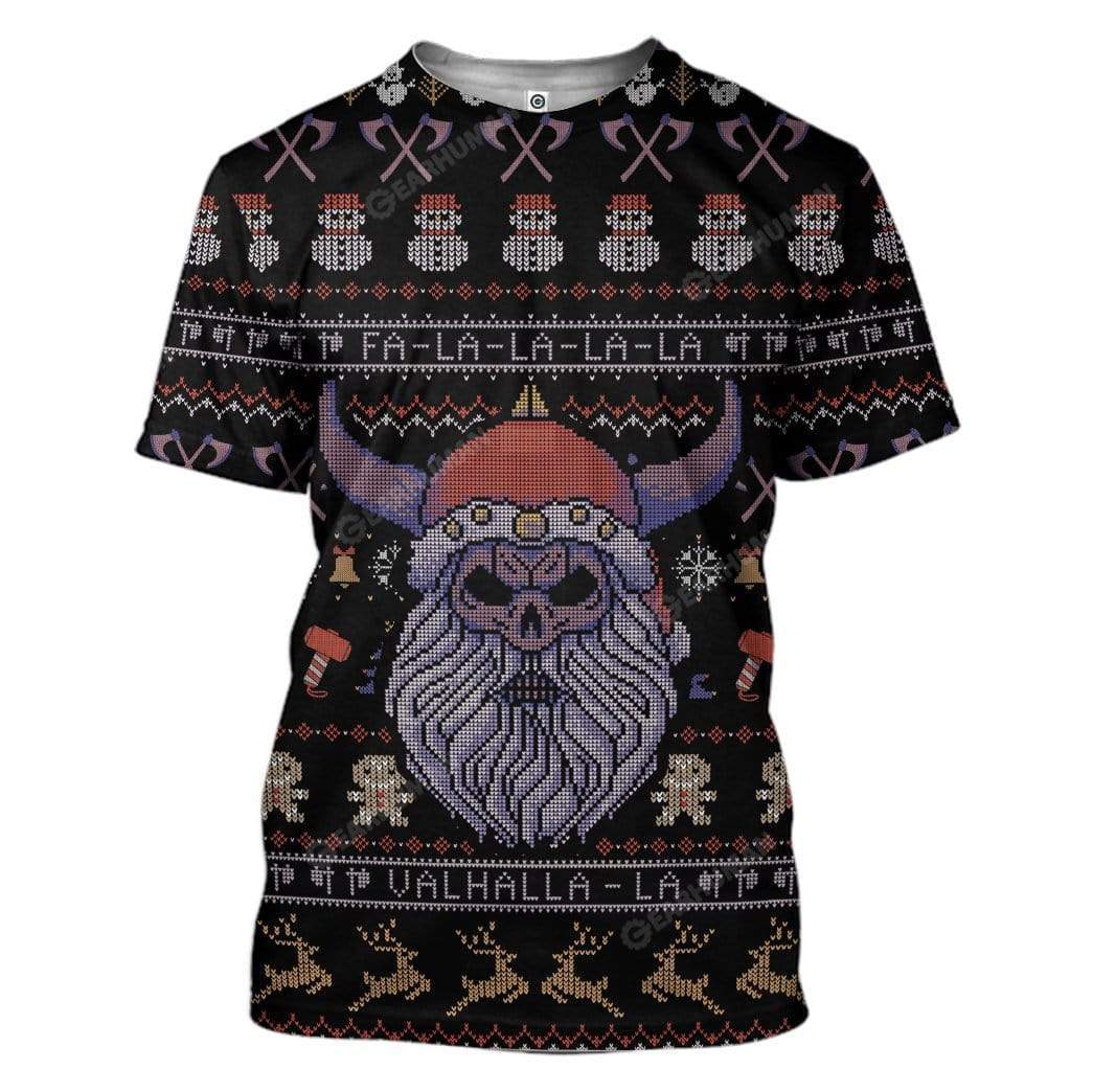 Ugly Viking Christmas Hoodie T-Shirts Apparel VK-AT0212196 3D Custom Fleece Hoodies T-Shirt S 