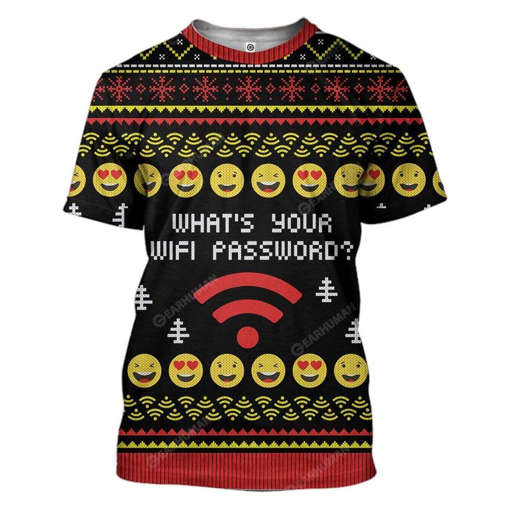 Ugly What's Your Wifi Password Custom T-shirt - Hoodies Apparel HD-TA21111920 3D Custom Fleece Hoodies T-Shirt S 