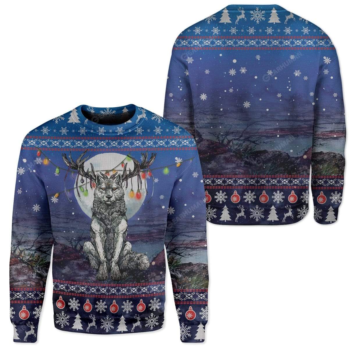 Ugly Wolf Custom Sweater Apparel HD-TA15111918 Ugly Christmas Sweater 
