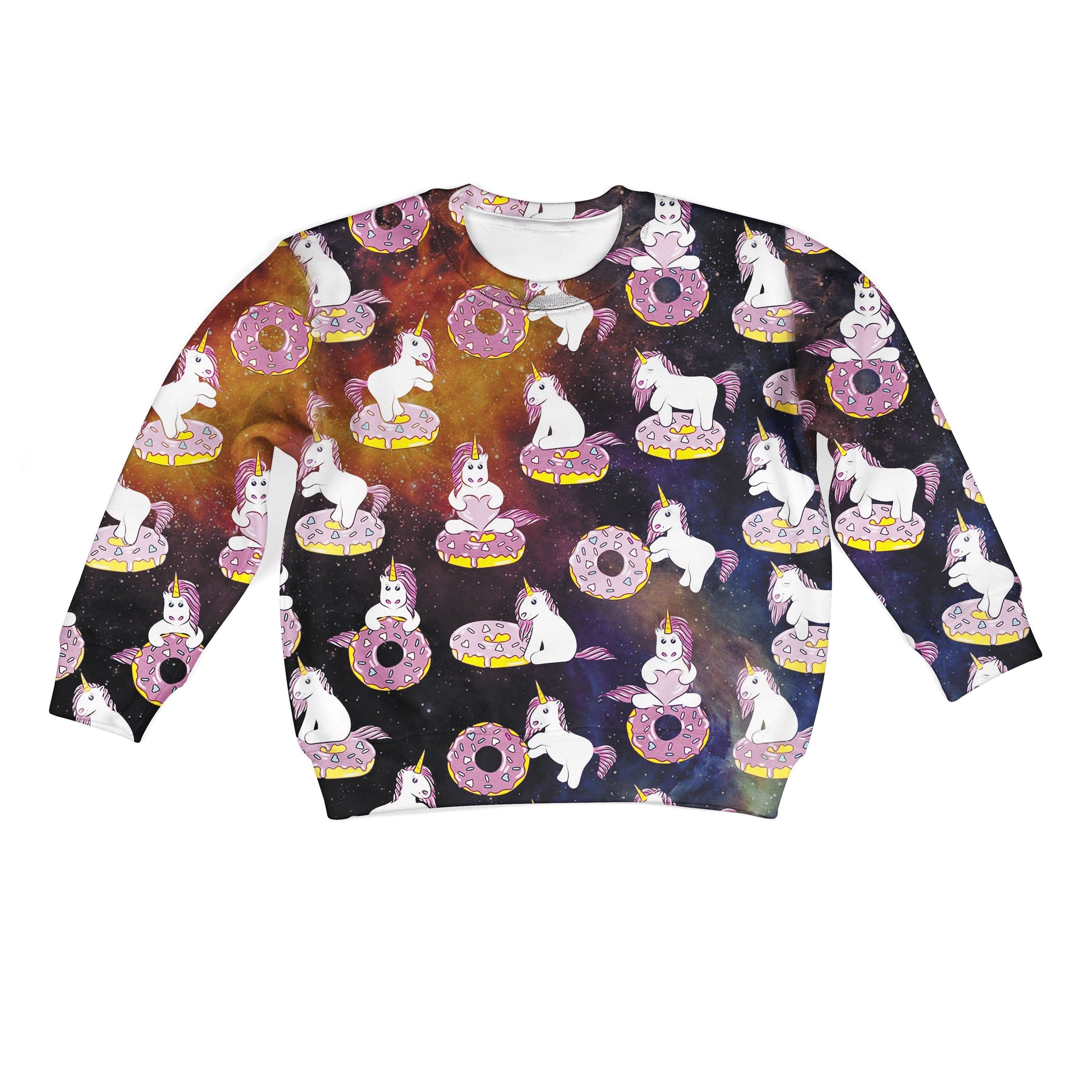 Unicorn And Sweet Donut Custom Hoodies T-shirt Apparel HD-UNI110150K kid 3D apparel Kid Sweatshirt S/6-8 