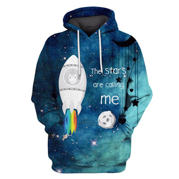 Unicorn Astronut OuterSpace Custom T-shirt - Hoodies Apparel GH110217 3D Custom Fleece Hoodies Hoodie S 