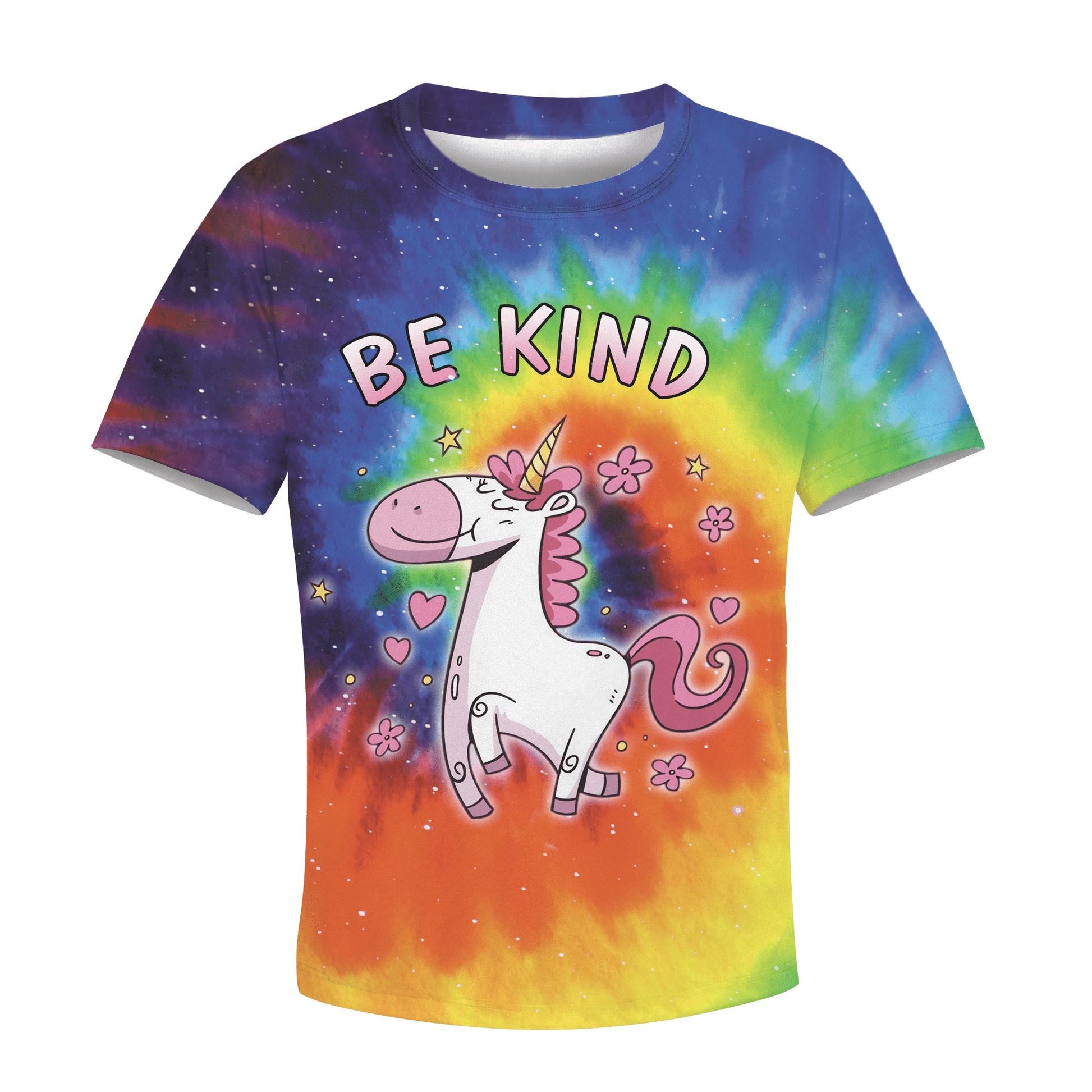 Unicorn Be Kind Custom Hoodies T-shirt Apparel HD-UNI110155K kid 3D apparel Kid Sweatshirt S/6-8 