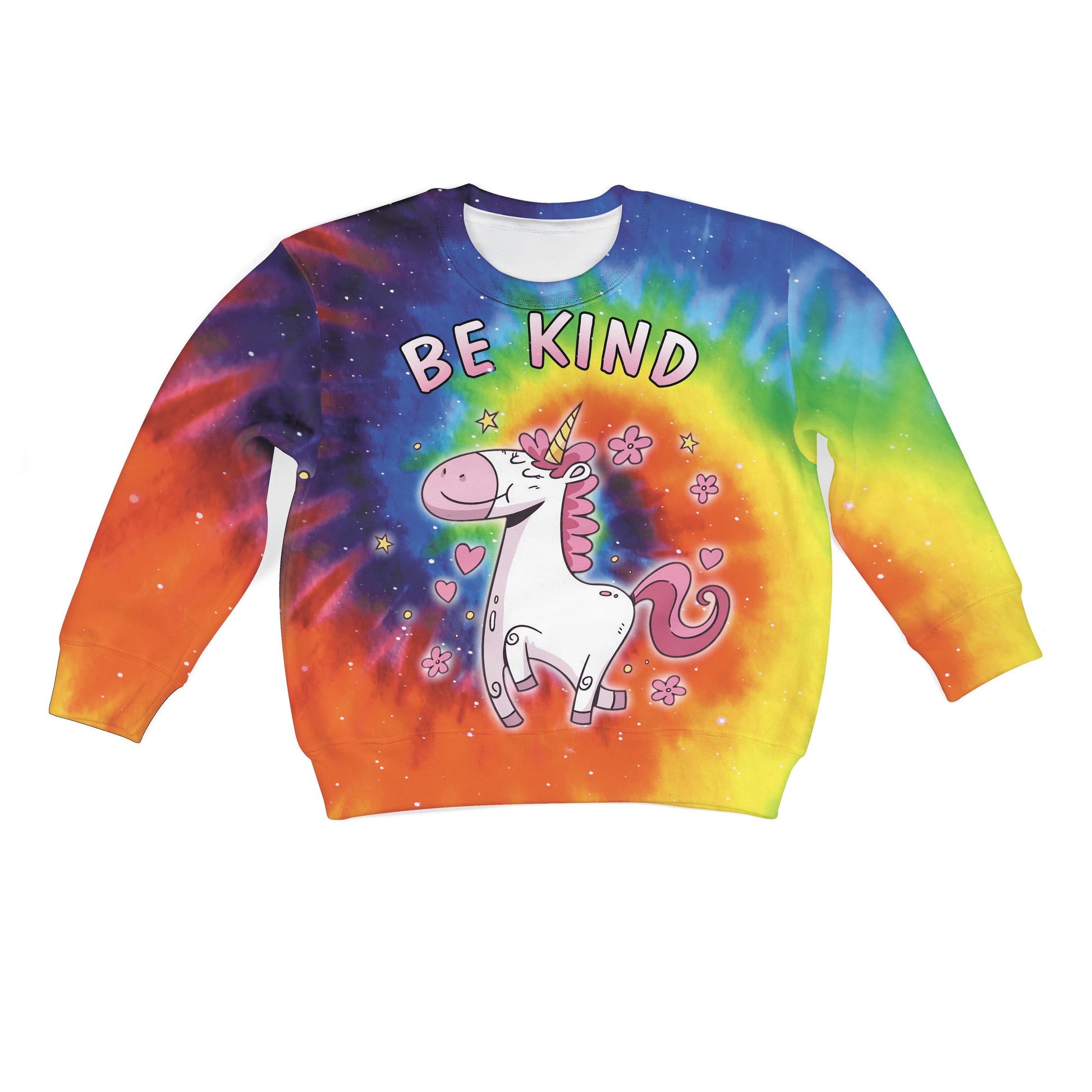 Unicorn Be Kind Custom Hoodies T-shirt Apparel HD-UNI110155K kid 3D apparel Kid T-Shirt XS 