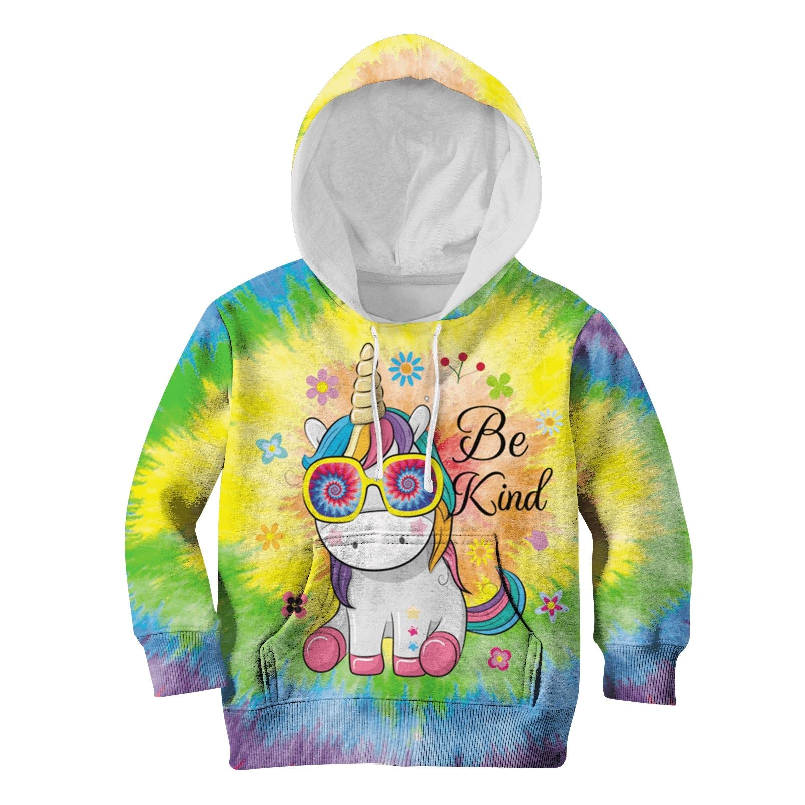 Unicorn Be Kind Kid Custom Hoodies T-shirt Apparel HD- UNI110123K kid 3D apparel Kid Hoodie S/6-8 