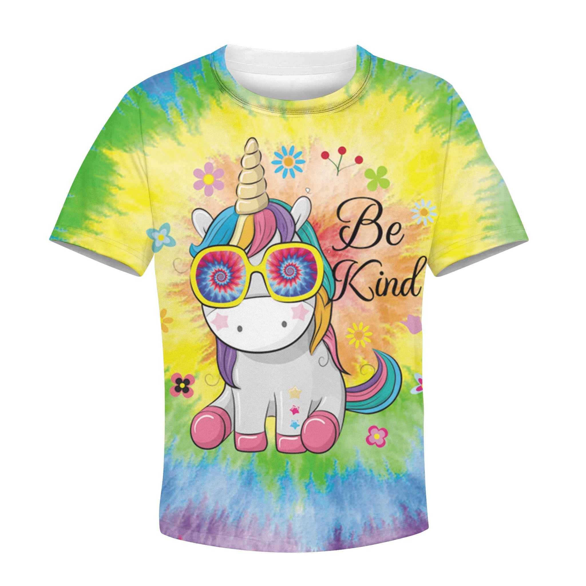 Unicorn Be Kind Kid Custom Hoodies T-shirt Apparel HD- UNI110123K kid 3D apparel Kid T-Shirt XS 