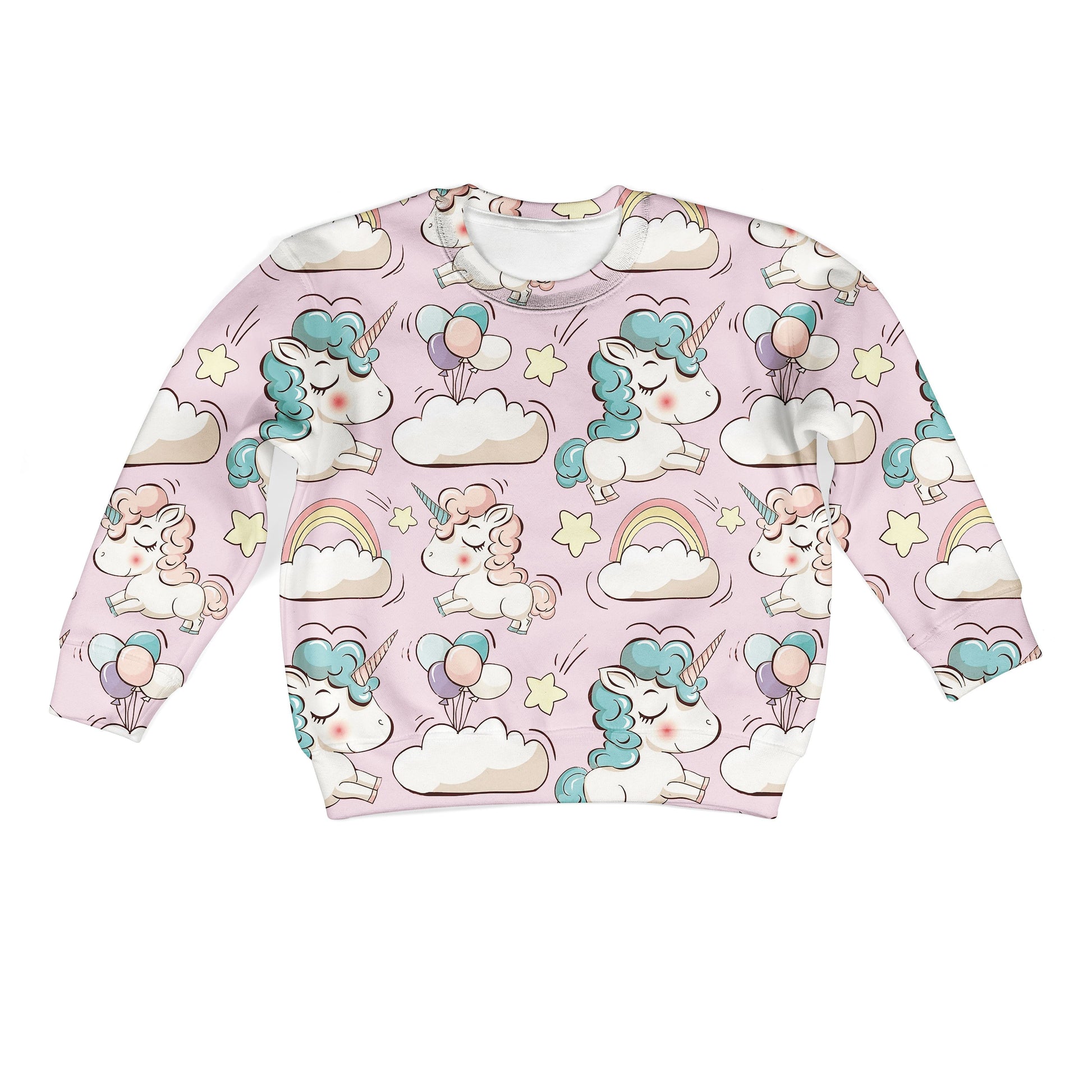 Unicorn In Cloud Custom Hoodies T-shirt Apparel HD-PET110336K kid 3D apparel Kid Sweatshirt S/6-8 