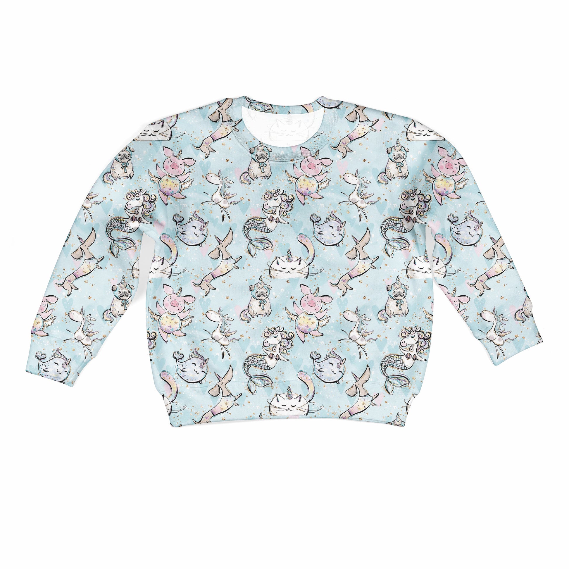 Unicorn Pets Custom Hoodies T-shirt Apparel HD-PET1103427K kid 3D apparel Kid Sweatshirt S/6-8 