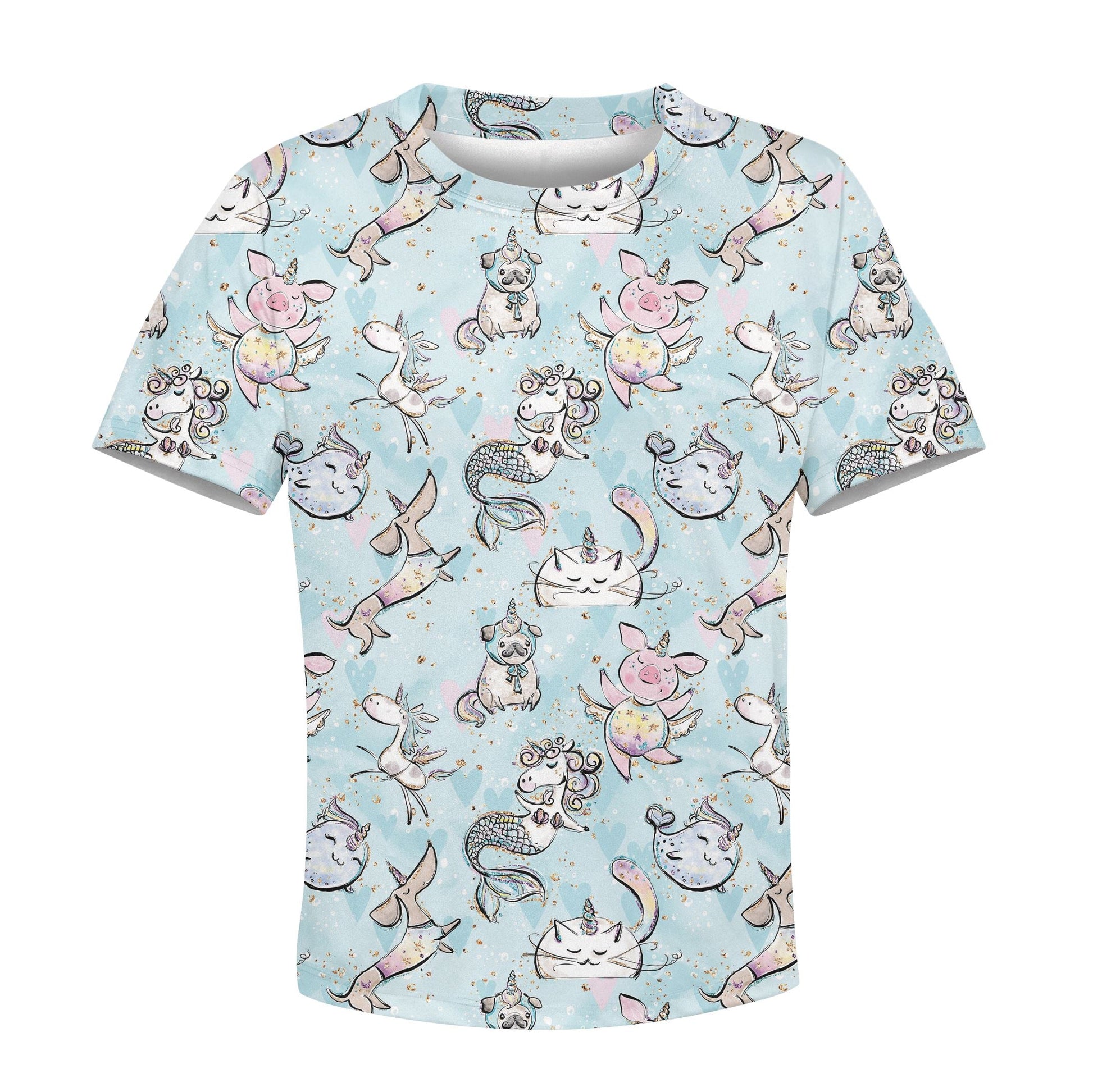 Unicorn Pets Custom Hoodies T-shirt Apparel HD-PET1103427K kid 3D apparel Kid T-Shirt XS 