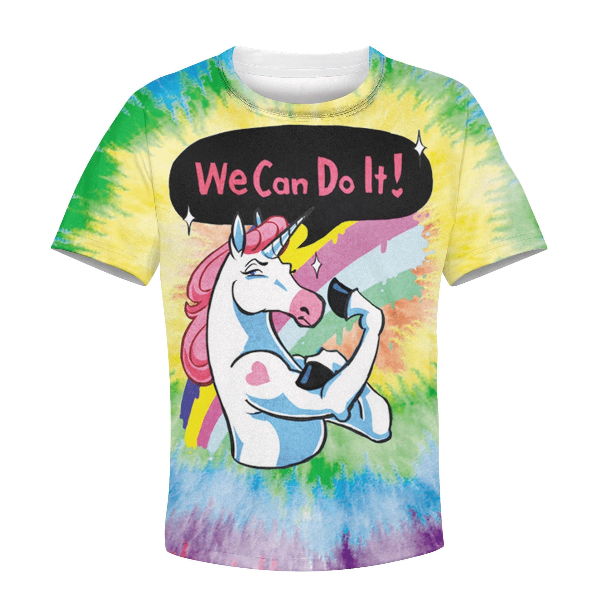 Unicorn We Can Do It Custom Hoodies T-shirt Apparel HD-UNI110124K kid 3D apparel Kid T-Shirt XS 
