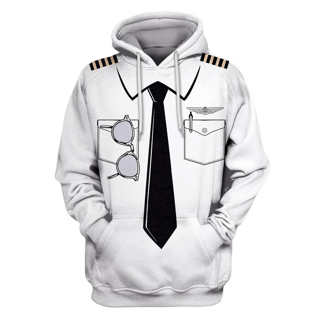 Uniform Of Pilot Custom T-shirt - Hoodies Apparel HD-JOB110106 3D Custom Fleece Hoodies Hoodie S 