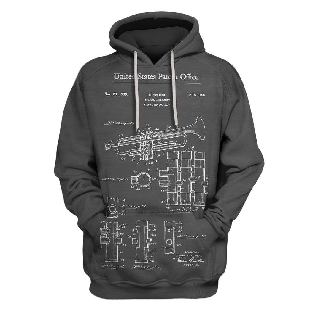 United State Patent Office Custom T-shirt - Hoodies Apparel HD-GH1106117 3D Custom Fleece Hoodies Hoodie S 