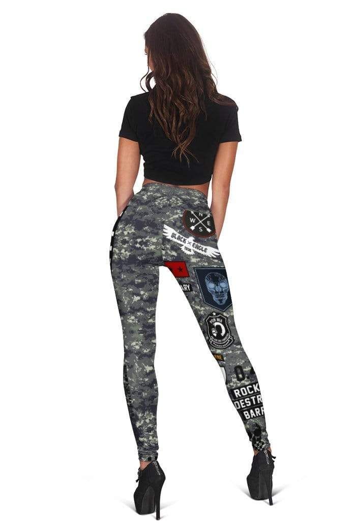 Army Green Mesh Design Camouflage Slim Camo Print Leggings Pants Yoga  Trousers | eBay