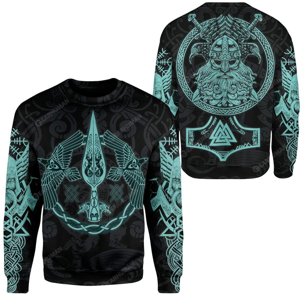 Viking Celtic Tattoos T-Shirts Hoodies Apparel VK-QM0312192 3D Custom Fleece Hoodies 