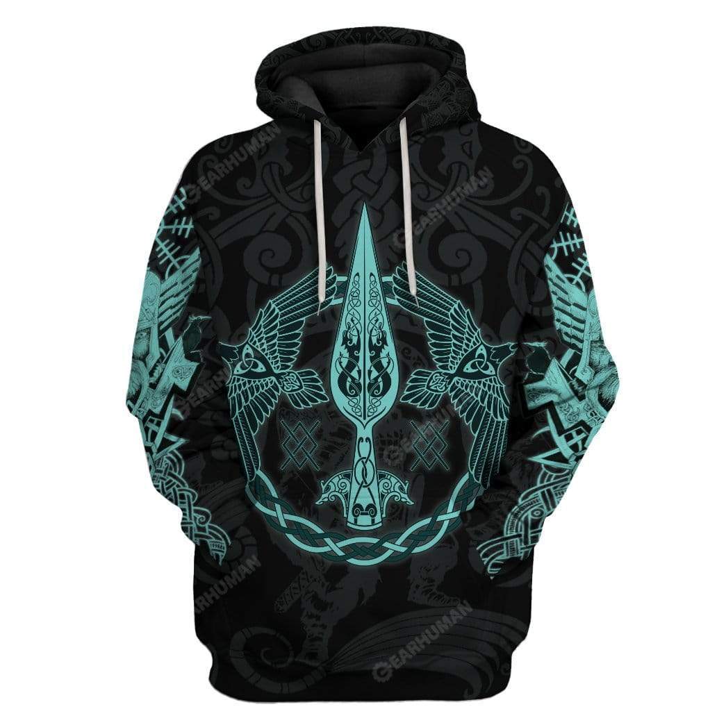 Viking Celtic Tattoos T-Shirts Hoodies Apparel VK-QM0312192 3D Custom Fleece Hoodies Hoodie S 