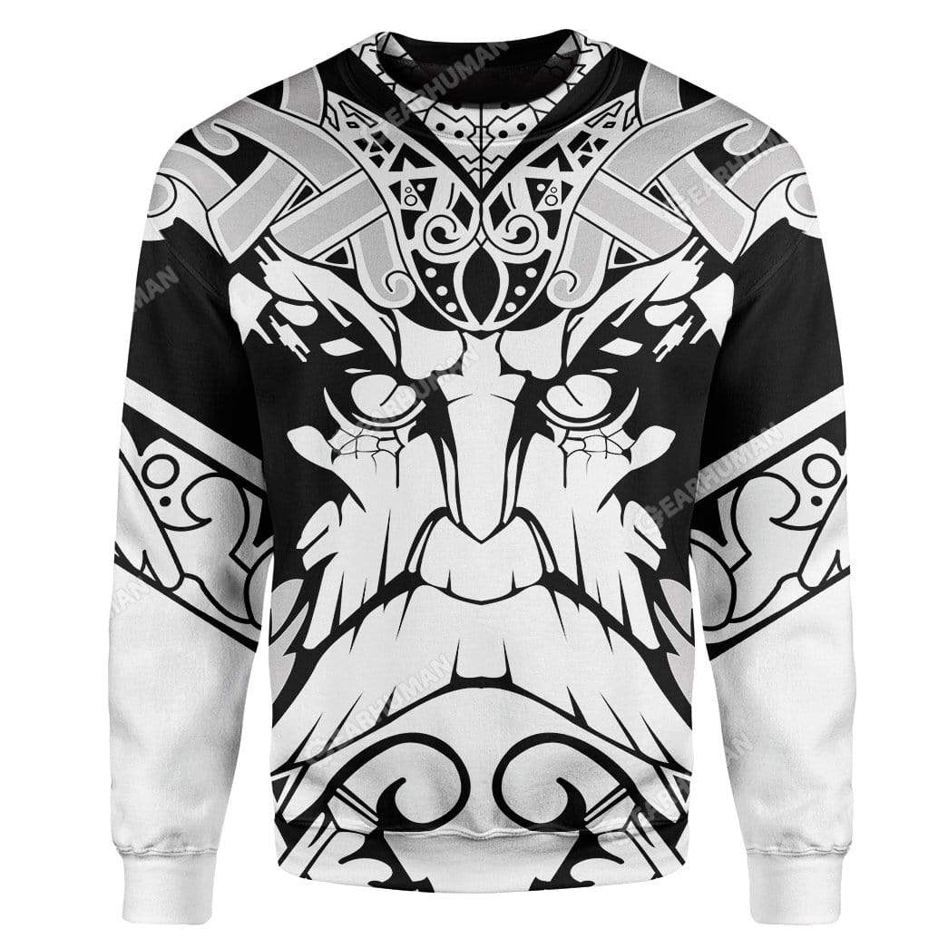 Viking T-Shirts Hoodies Apparel VK-QM0312191 3D Custom Fleece Hoodies Long Sleeve S 