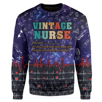 Gearhumans Vintage Nurse Custom T-Shirts Hoodies Apparel
